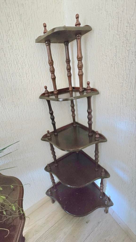 Bruin houten hoeketagère, Ophalen of Verzenden