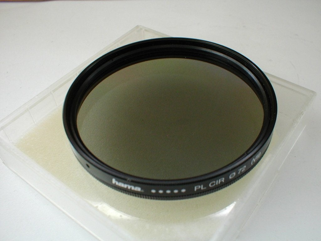 Hama 72mm circulair polarisatiefilter, Polarisatiefilter, Gebruikt, Inclusief opbergcase, Ophalen of Verzenden