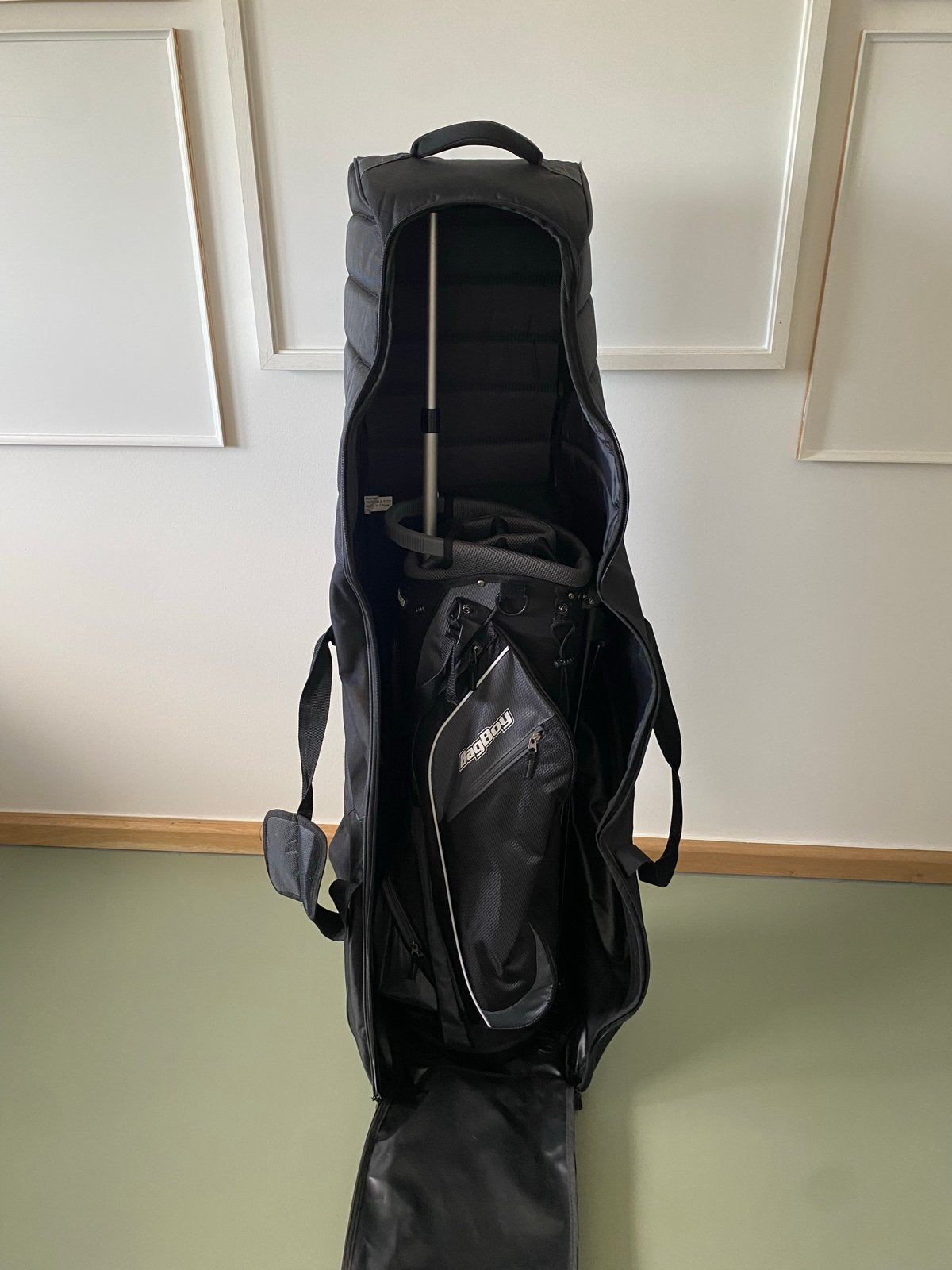 Complete BagBoy Golf Reisset: Reistas, Standbag & Backbone, Ophalen of Verzenden, Zo goed als nieuw, Set, Overige merken