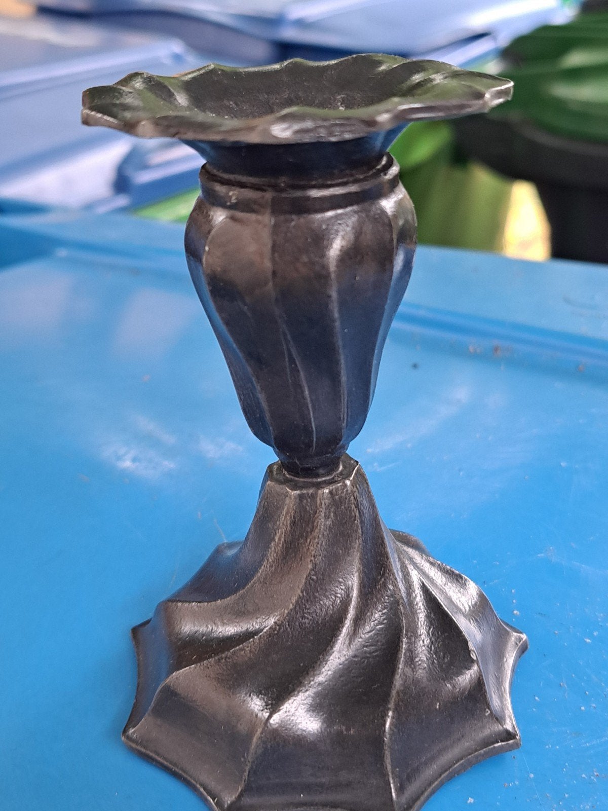 Kaars houder tin, Antiek en Kunst, Ophalen, Overige materialen