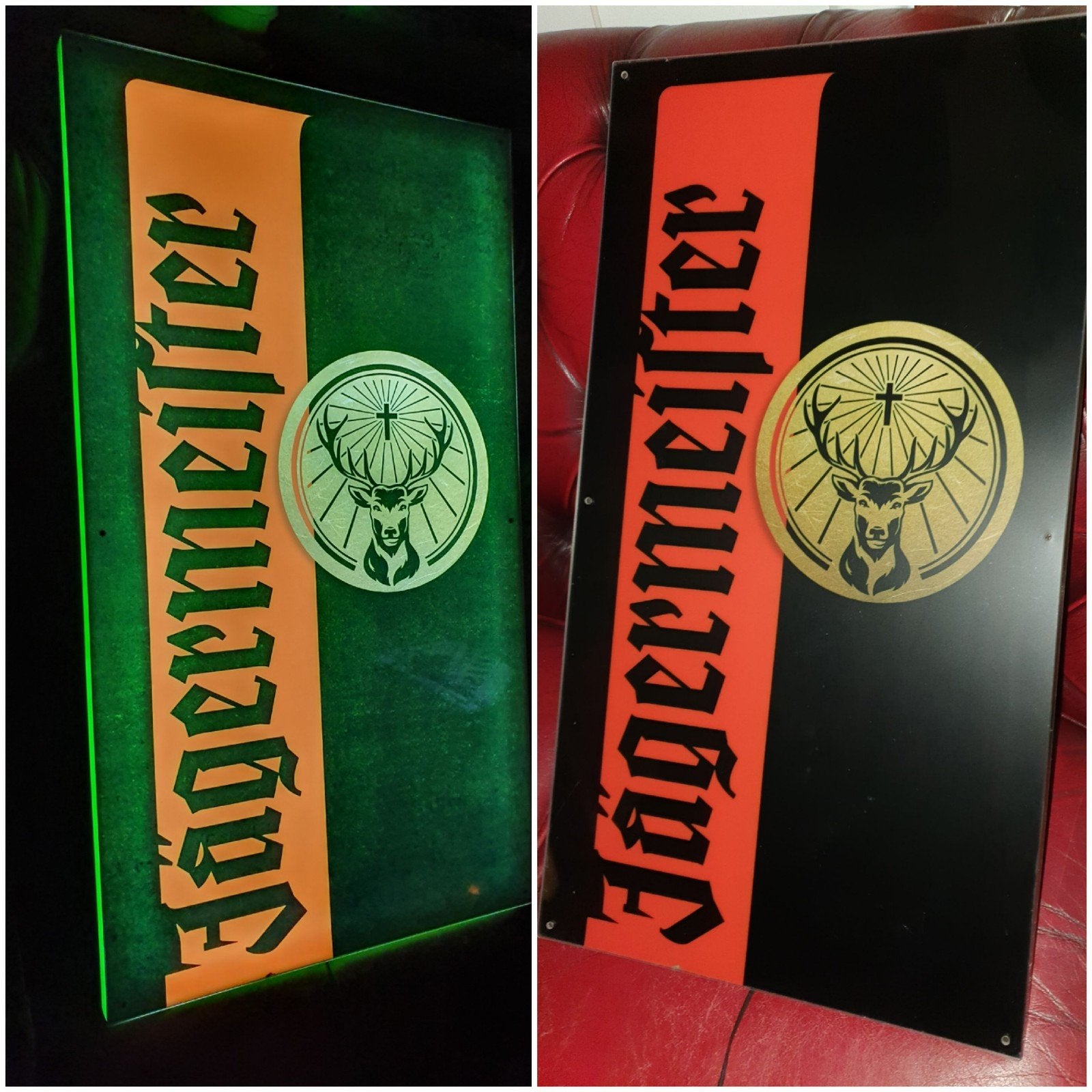 Lichtreclame Jägermeister - nieuw in doos, Verzamelen, Verzenden, Nieuw, Lichtbak of (neon) lamp