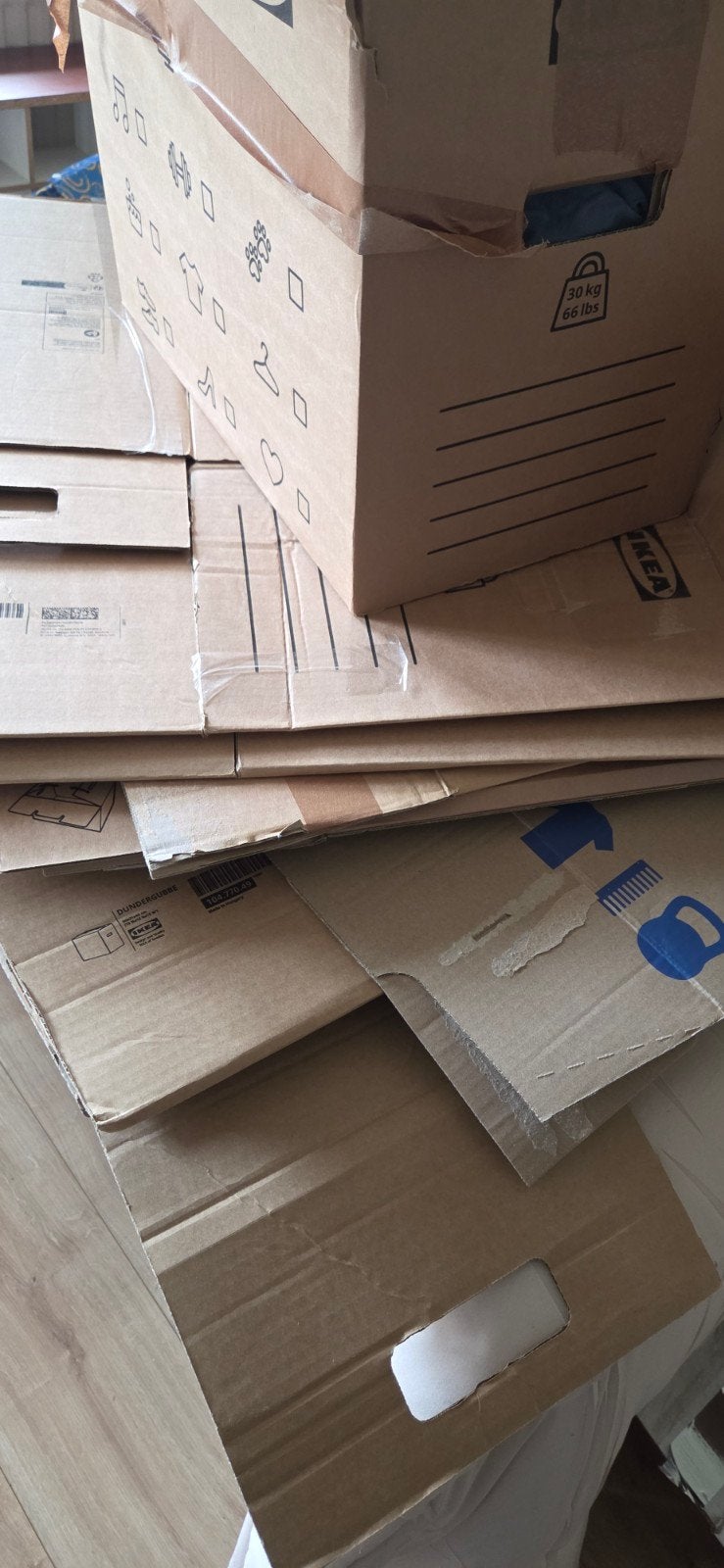verhuisdozen, Ophalen, Doos, 40 tot 60 cm, 50 tot 75 cm