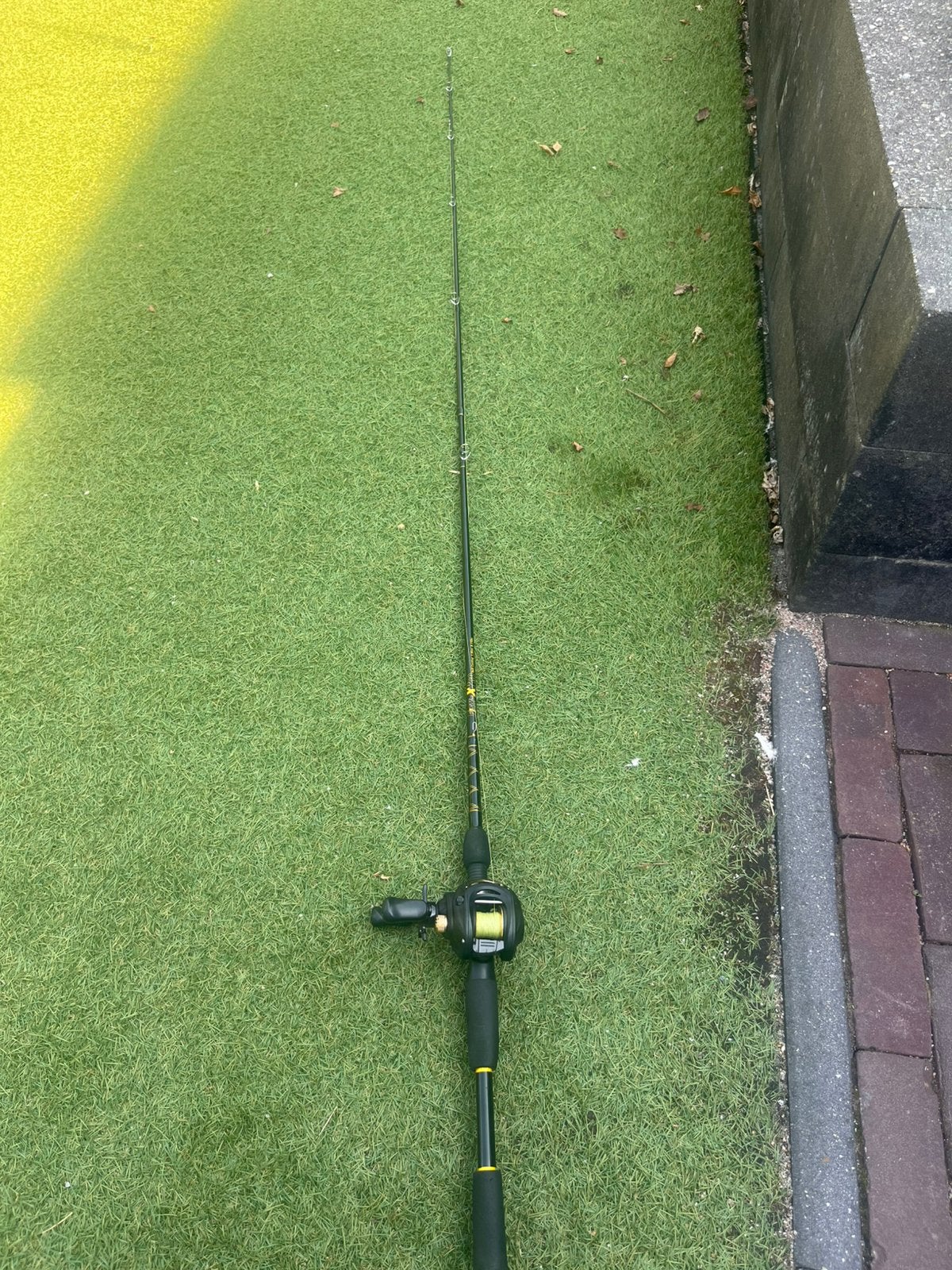 Reel met hengel, Ophalen, Zo goed als nieuw, Complete hengel