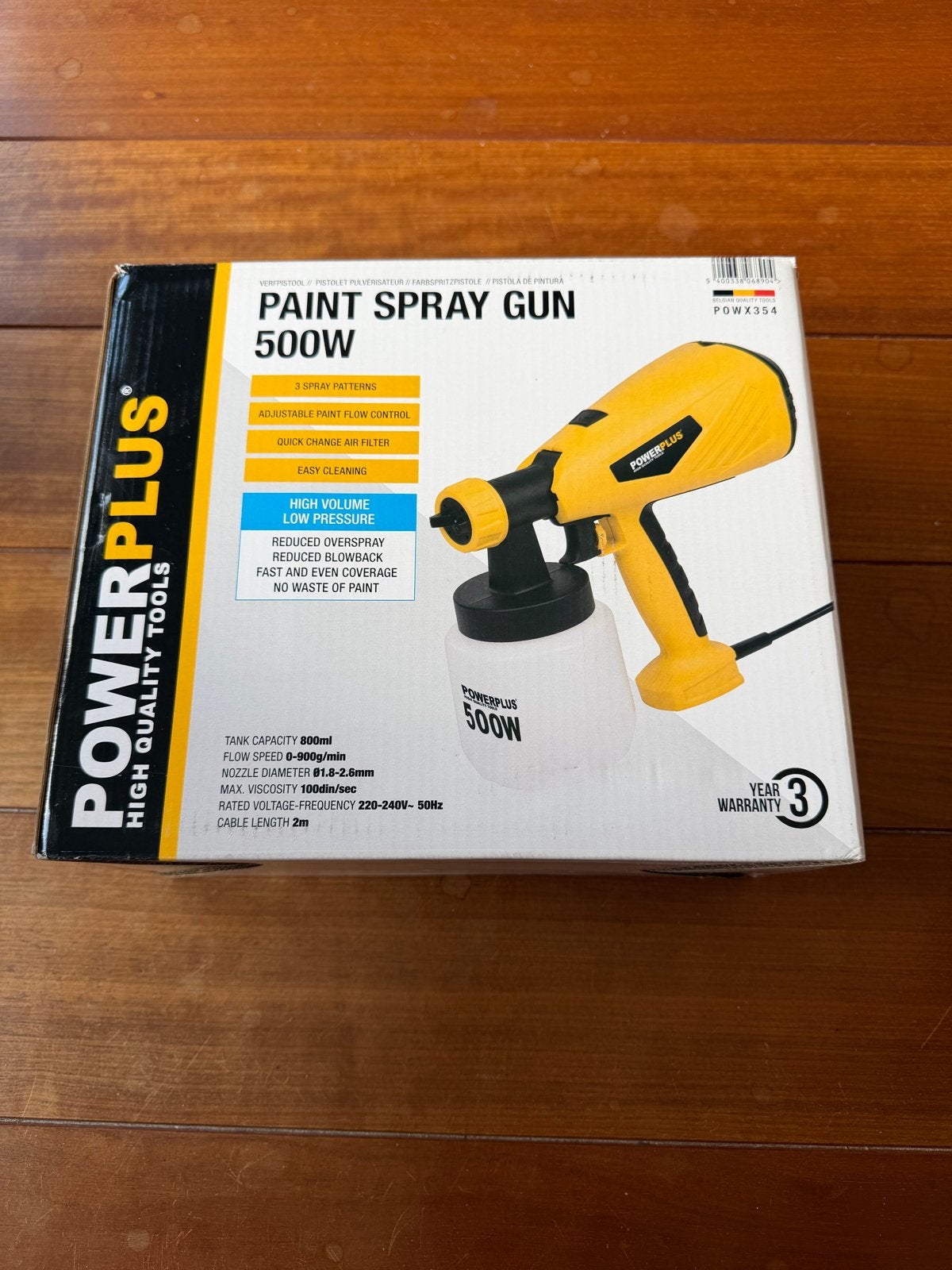 Powerplus Verfspuit 500W - Nieuw in doos, Ophalen of Verzenden, Nieuw, Verfspuit of Verfpomp