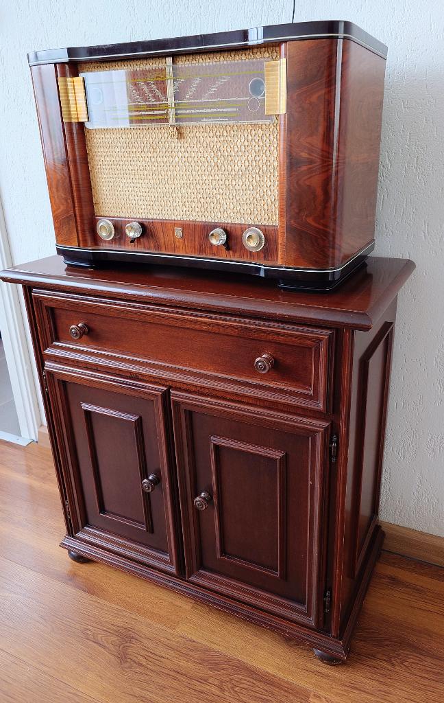 Philips BX700A Bluetooth radio met handgemaakt houten kastje, Ophalen, Refurbished, Radio