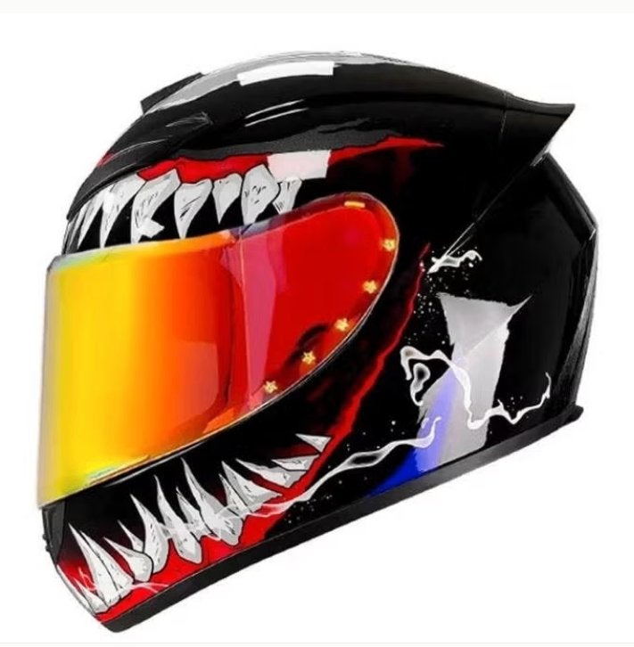 Professionele beschermende Motorhelm Unisex in Venom stijl, Ophalen of Verzenden, Tweedehands, Overige typen, Overige merken