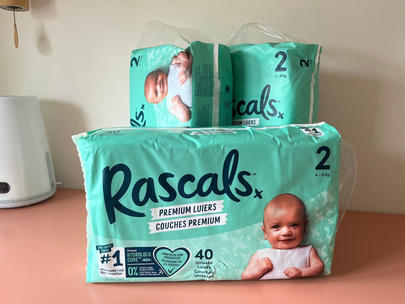 3 pakken Rascals Premium Luiers Maat 2, Ophalen, Nieuw