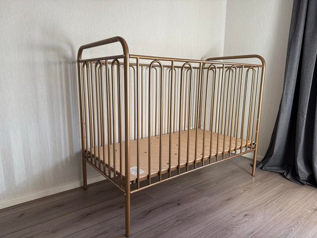 Polini - Ledikant ‘Vintage 110’ bronskleur 60x120 cm, Kinderen en Baby's, Babywiegjes en Ledikanten, Ophalen, Gebruikt, Ledikant