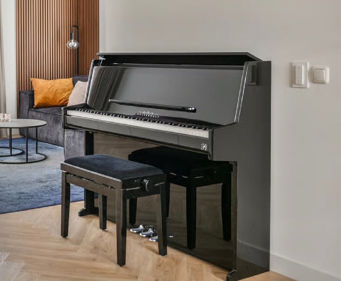 Oostendorp P1 Deluxe IV PE chroom digitale piano, Muziek en Instrumenten, Piano's, Zo goed als nieuw, Piano, Zwart, Digitaal, Hoogglans