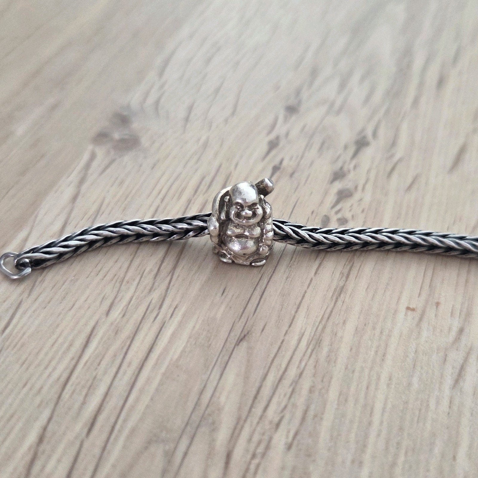 Zilveren boeda bedel vintage past op pandora en trollbeads, Sieraden, Tassen en Uiterlijk, 1 bedel, Ophalen of Verzenden, Zo goed als nieuw