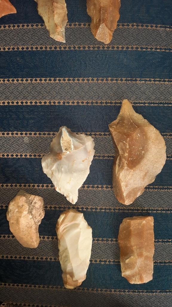 Vuistbijlen werktuigen groot, Verzamelen, Mineralen en Fossielen, Ophalen of Verzenden