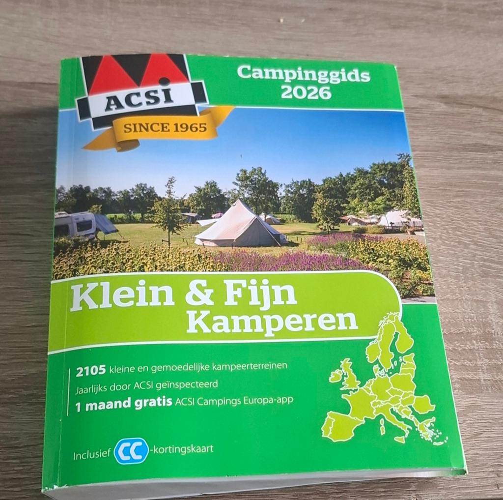 ACSI Campinggids 2026 Klein & Fijn Kamperen + Mini Atlas, Overige merken, Europa, Ophalen of Verzenden, Zo goed als nieuw