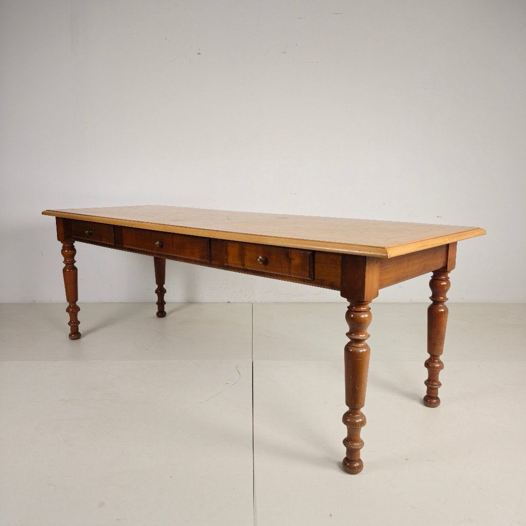 Laat-20e-eeuwse Franse eettafel met gedraaide poten, Antiek en Kunst, Ophalen of Verzenden