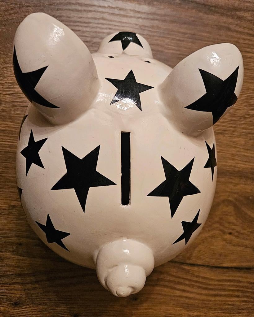 Spaarpot Fonkies varken met sterren, Ophalen of Verzenden, Zo goed als nieuw, Steen, Aardewerk of Keramiek