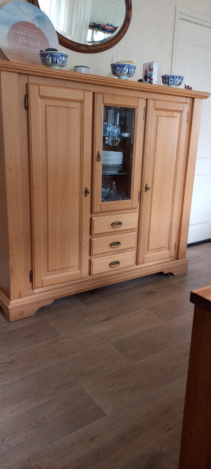 Blank eiken kast, Ophalen, Zo goed als nieuw, 25 tot 50 cm