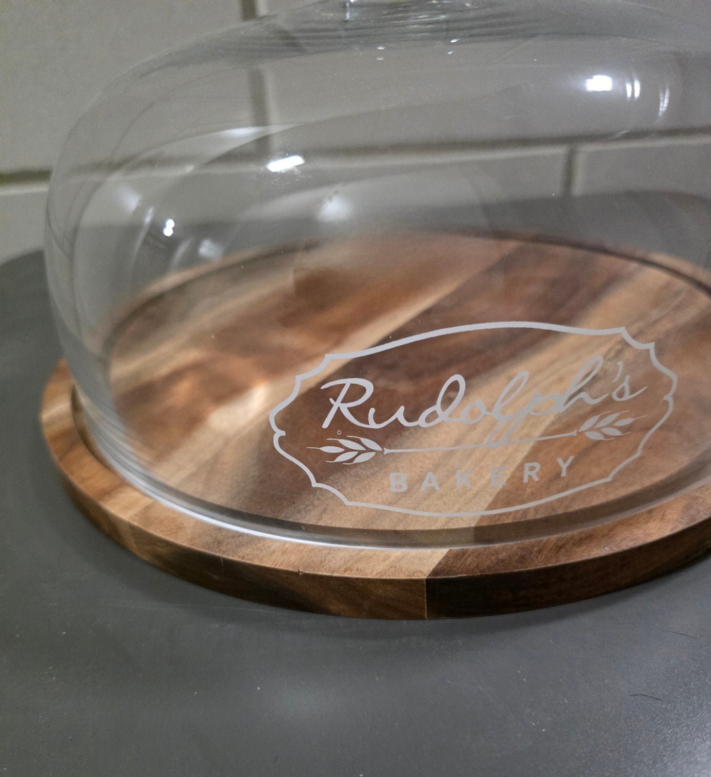 Rudolph's bakery stolp, Glas, Ophalen of Verzenden, Zo goed als nieuw