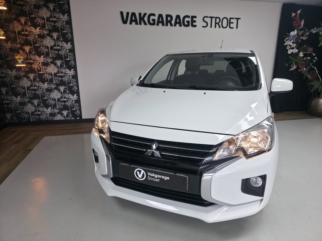 Mitsubishi Space Star 1.2 Active | cruise | Apple/Android |, Automaat, Stof, Gebruikt, Wit