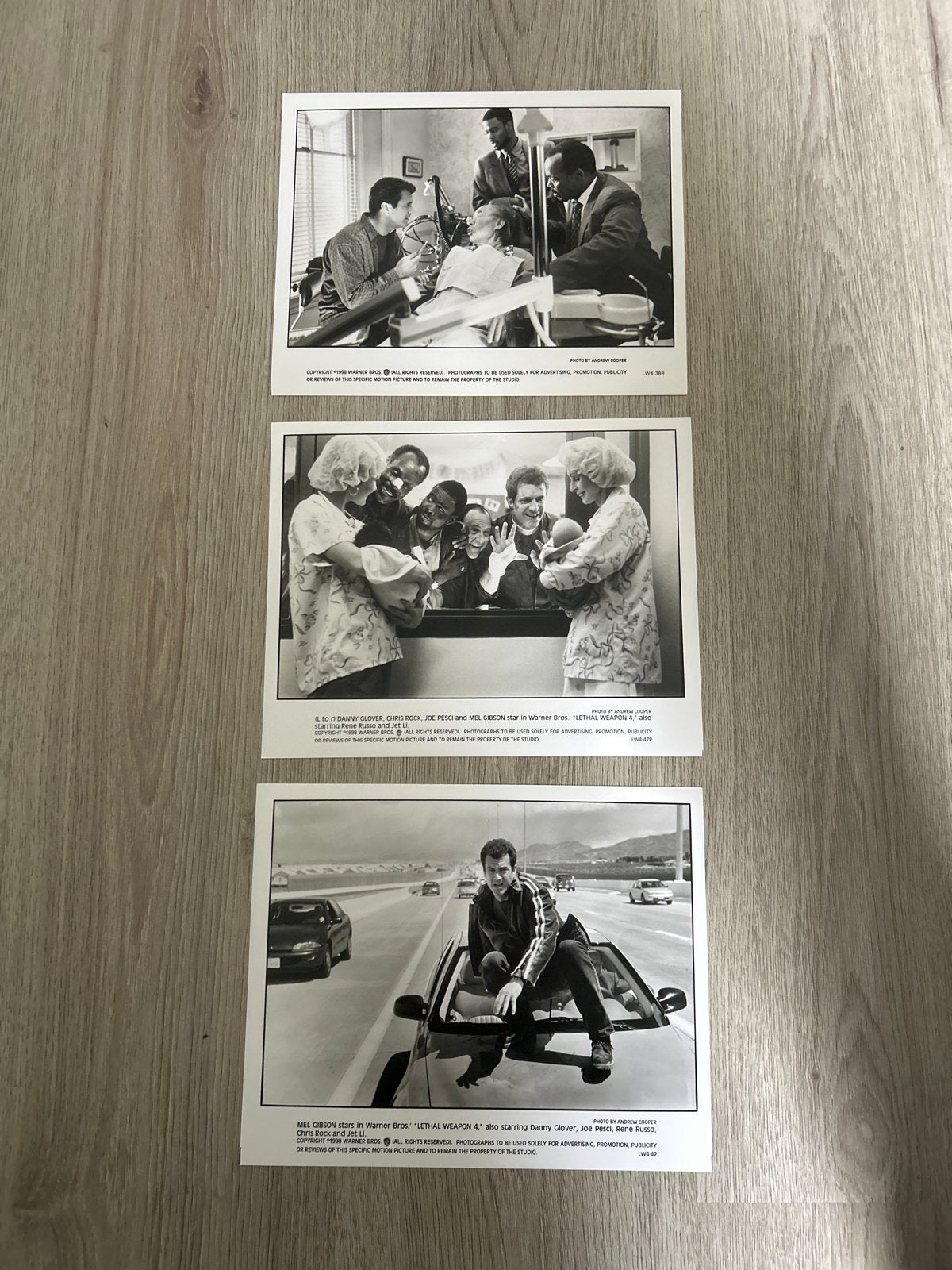 Lethal Weapon 4 - Originele lobby cards - Mel Gibson, Verzamelen, 1980 tot heden, Foto, Ophalen of Verzenden, Zo goed als nieuw