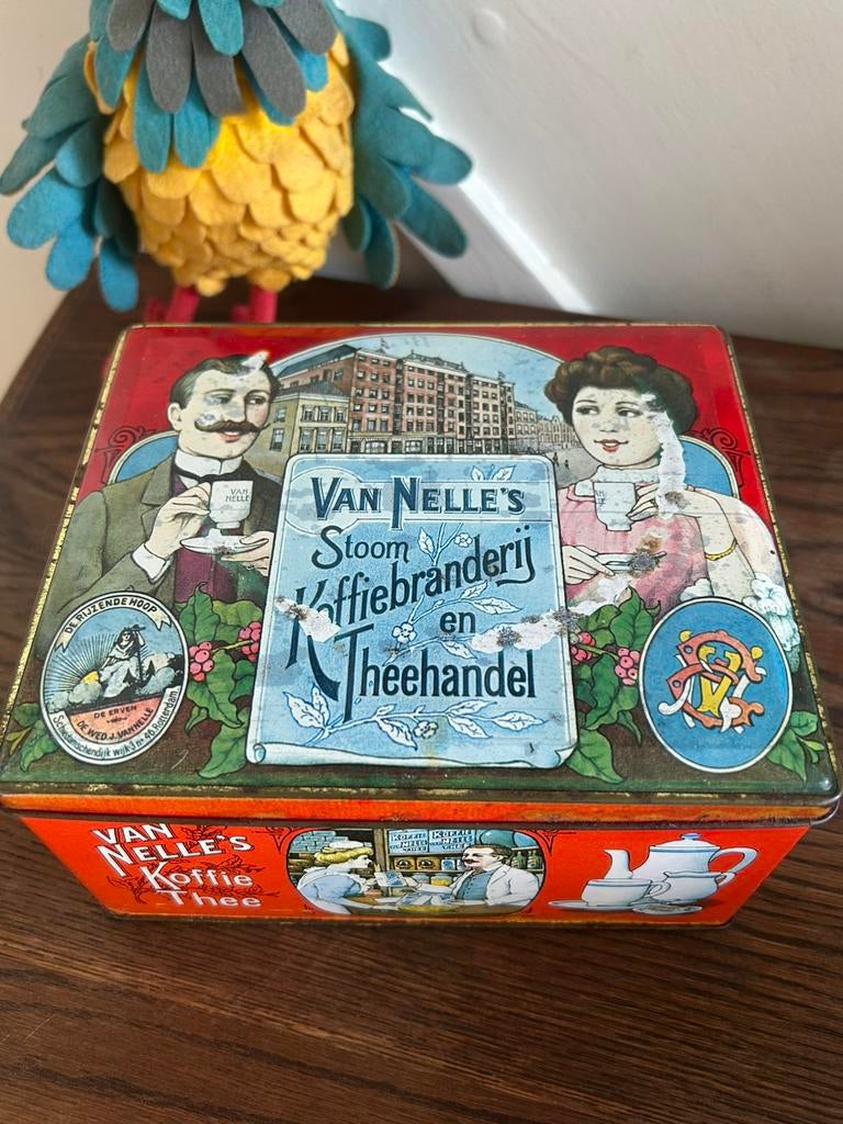 Vintage van nelle blik koffie thee, Ophalen of Verzenden, Overige typen
