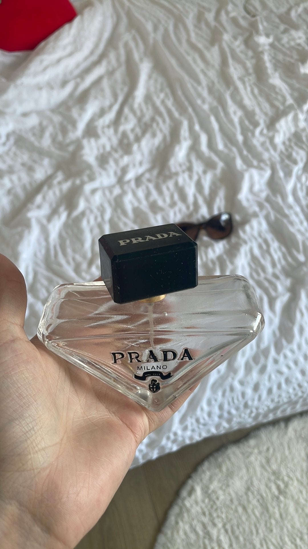 Leeg parfumflesje Prada, Ophalen of Verzenden, Zo goed als nieuw, Parfumfles