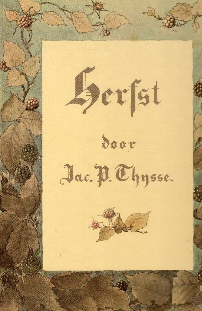 Herfst NR0832, Verzenden, Jac. P. Thysse, 20e eeuw of later, Gelezen
