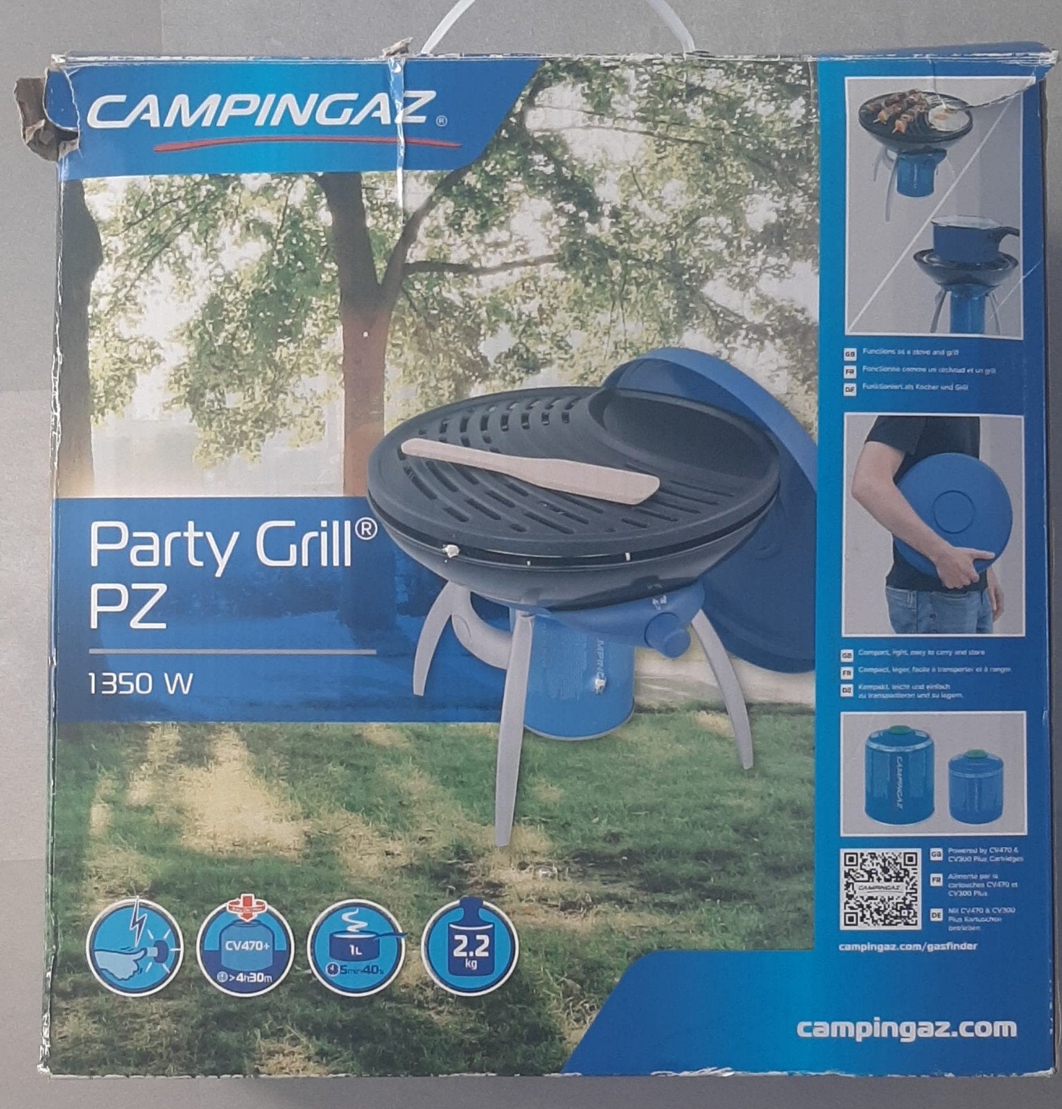 Campingaz Party Grill PZ 1350W - Compacte Gasbarbecue, Caravans en Kamperen, Ophalen, Nieuw