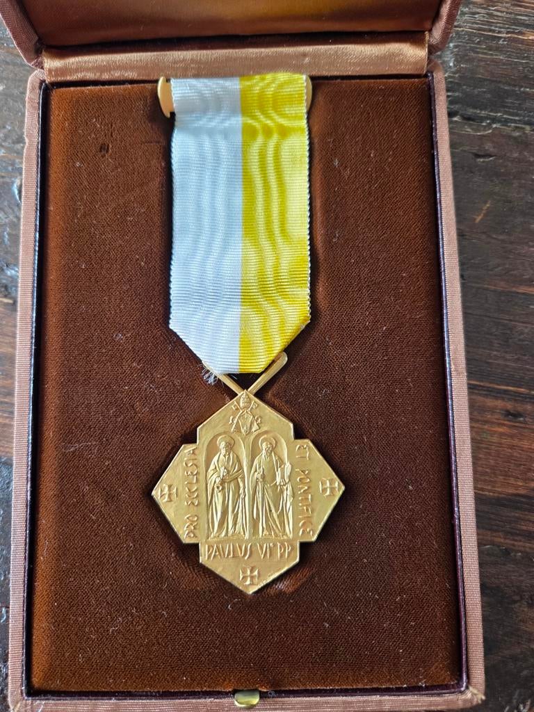 Paus Paulus VI Pontifex Medaille, Postzegels en Munten, Penningen en Medailles, Ophalen of Verzenden, Overige materialen