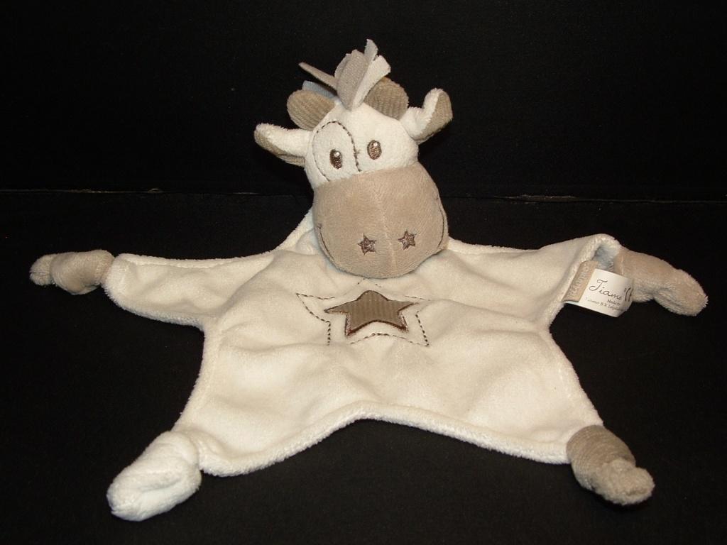 TIAMO GIRAFFE KNUFFELDOEK STERVORMIG MET MET BEIGE, Verzenden, Nieuw, Overige typen