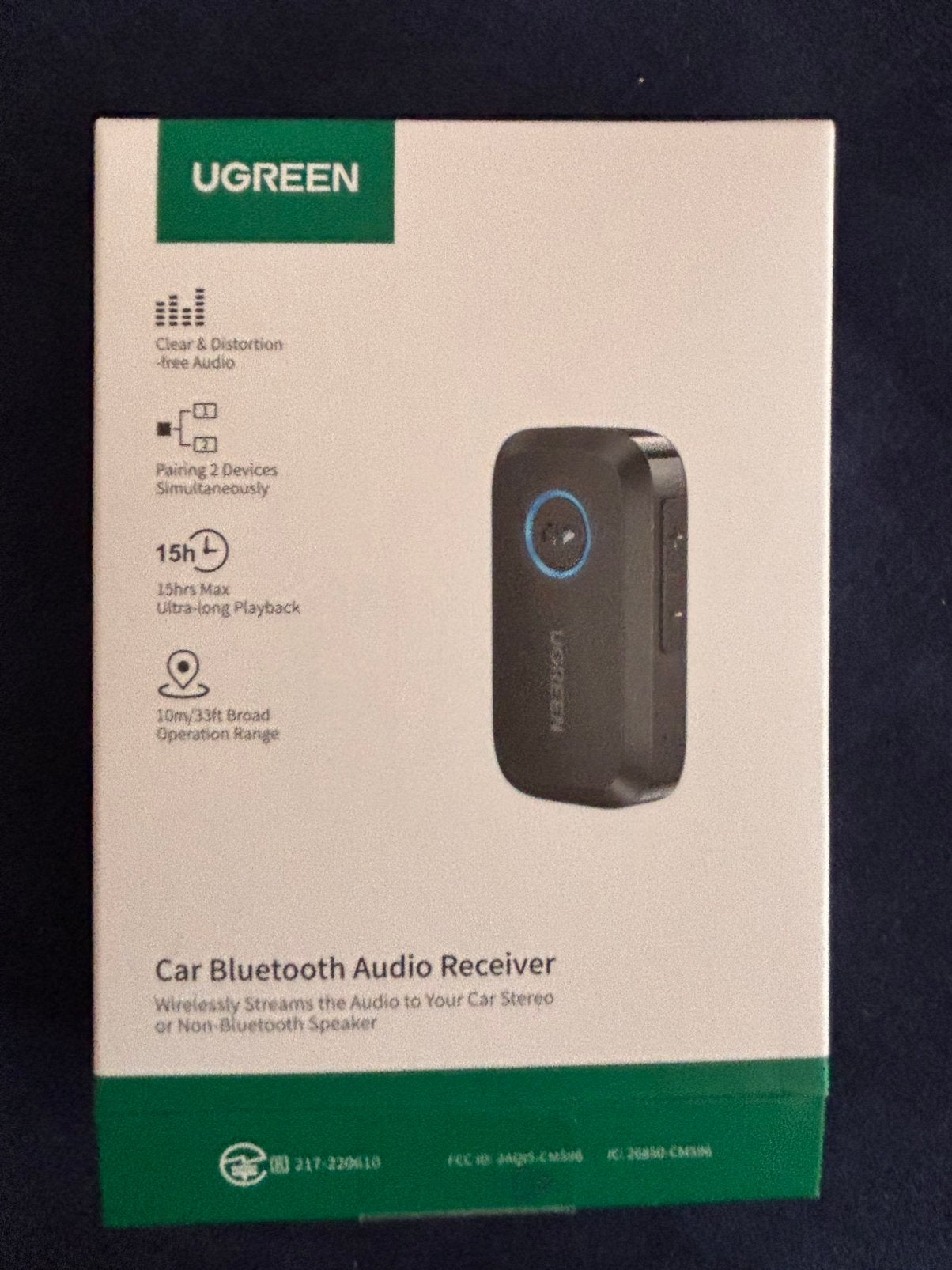 UGREEN - Car Bluetooth Audio Receiver, Overige merken, Overige systemen, Nieuw, Ophalen of Verzenden