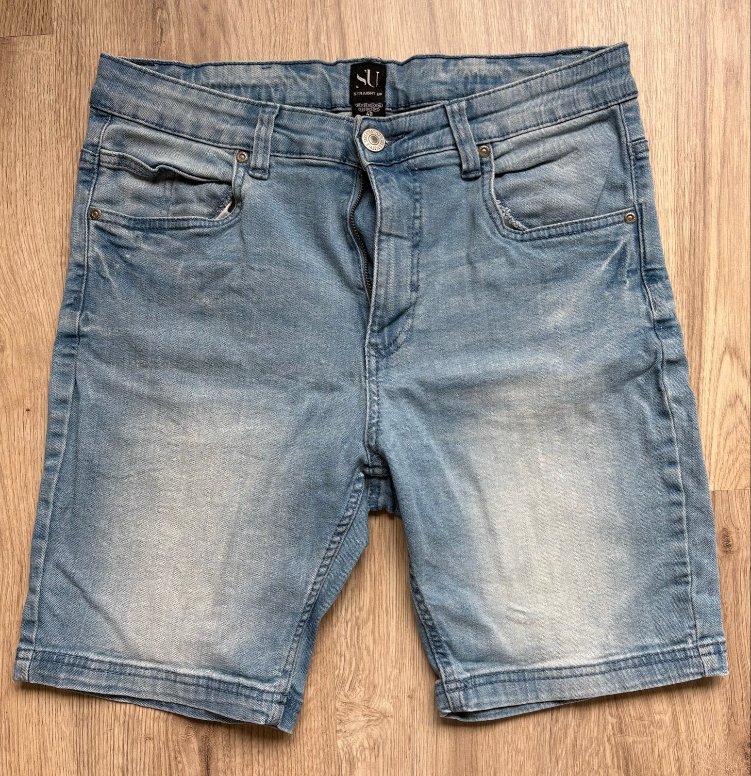 Straight Up spijkerbroek shorts, maat 48, Ophalen of Verzenden, Zo goed als nieuw, Blauw, W33 - W34 (confectie 48/50)