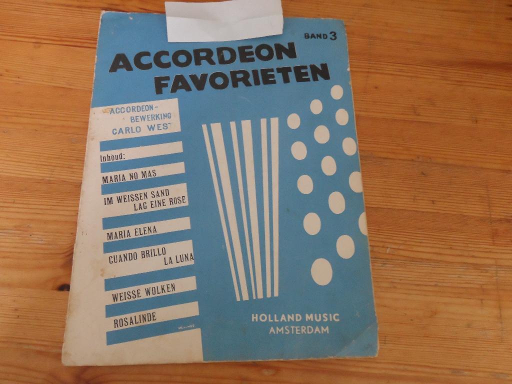 Carlo west - accordeon favorieten band 3 en 2, Gebruikt, Ophalen of Verzenden, Artiest of Componist, Populair