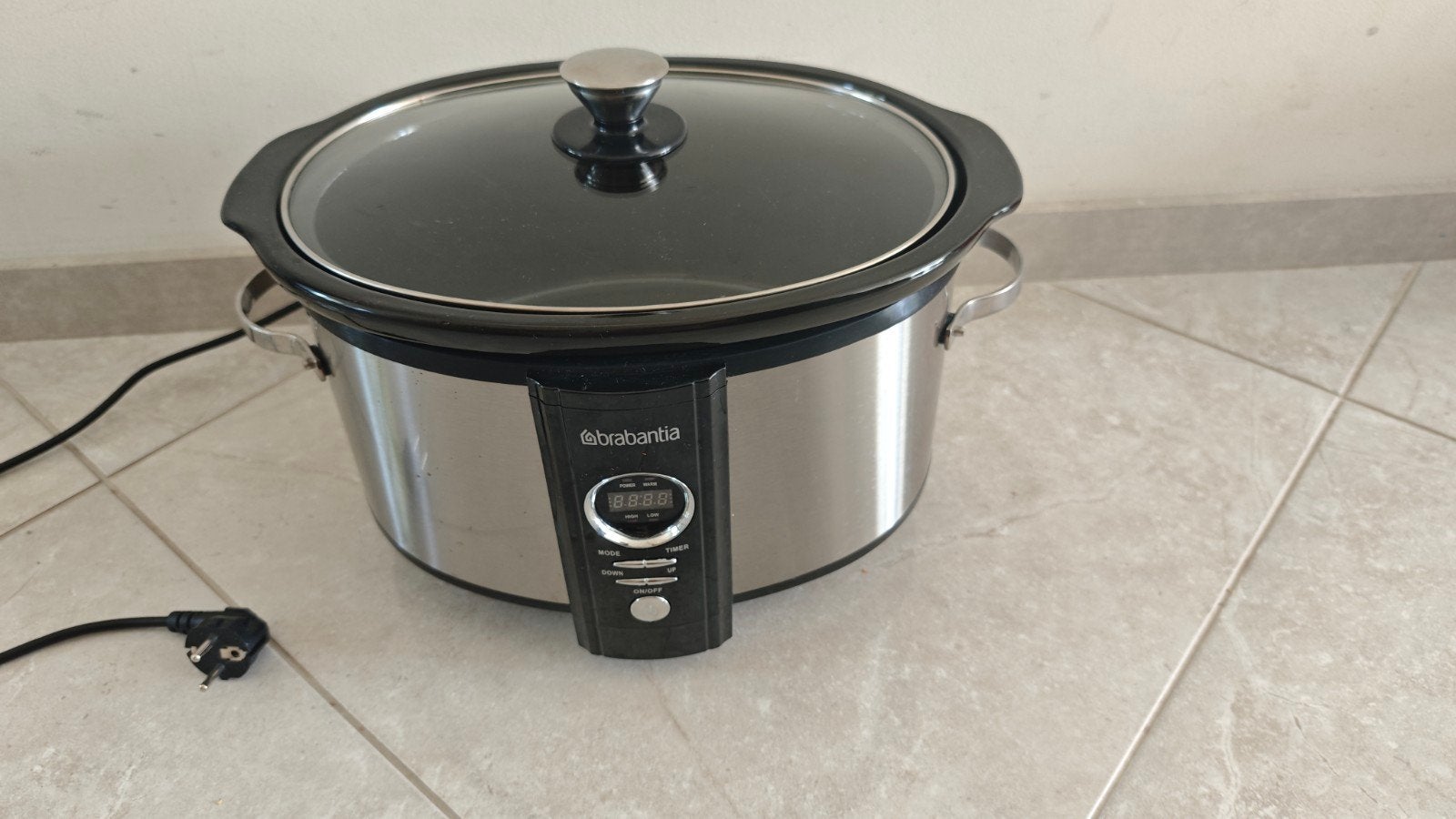 Slowcooker (groot) Brabantia, Witgoed en Apparatuur, Slowcookers, Ophalen of Verzenden, Zo goed als nieuw