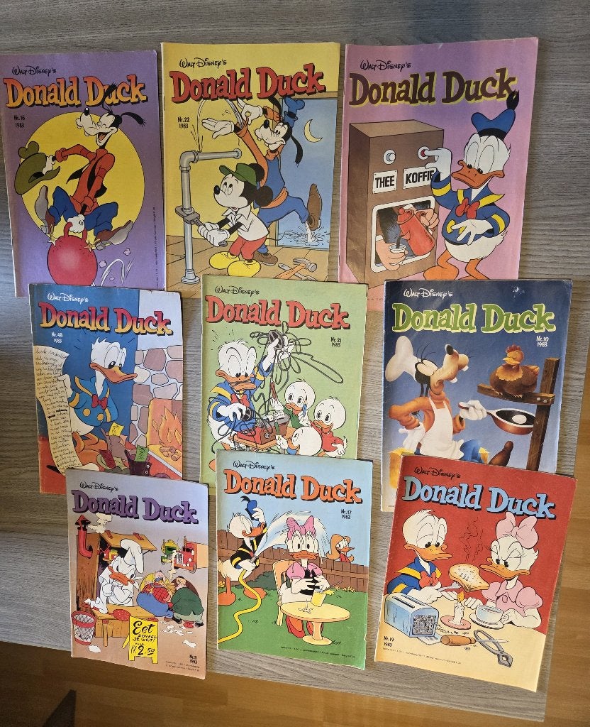Donald Duck strips vanaf 1983 (+70 stuks), Boeken, Gelezen, Europa, Ophalen of Verzenden, Meerdere comics