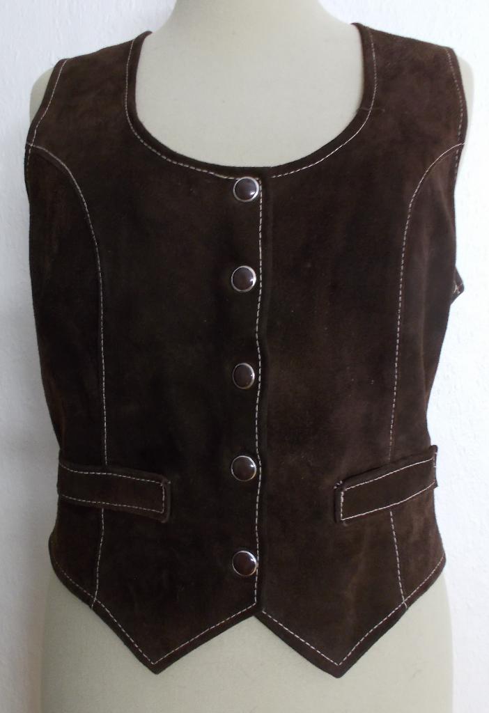 Trachten mooi bruin suede gilet! M, Maat 38/40 (M), Bruin, Verzenden, Zo goed als nieuw