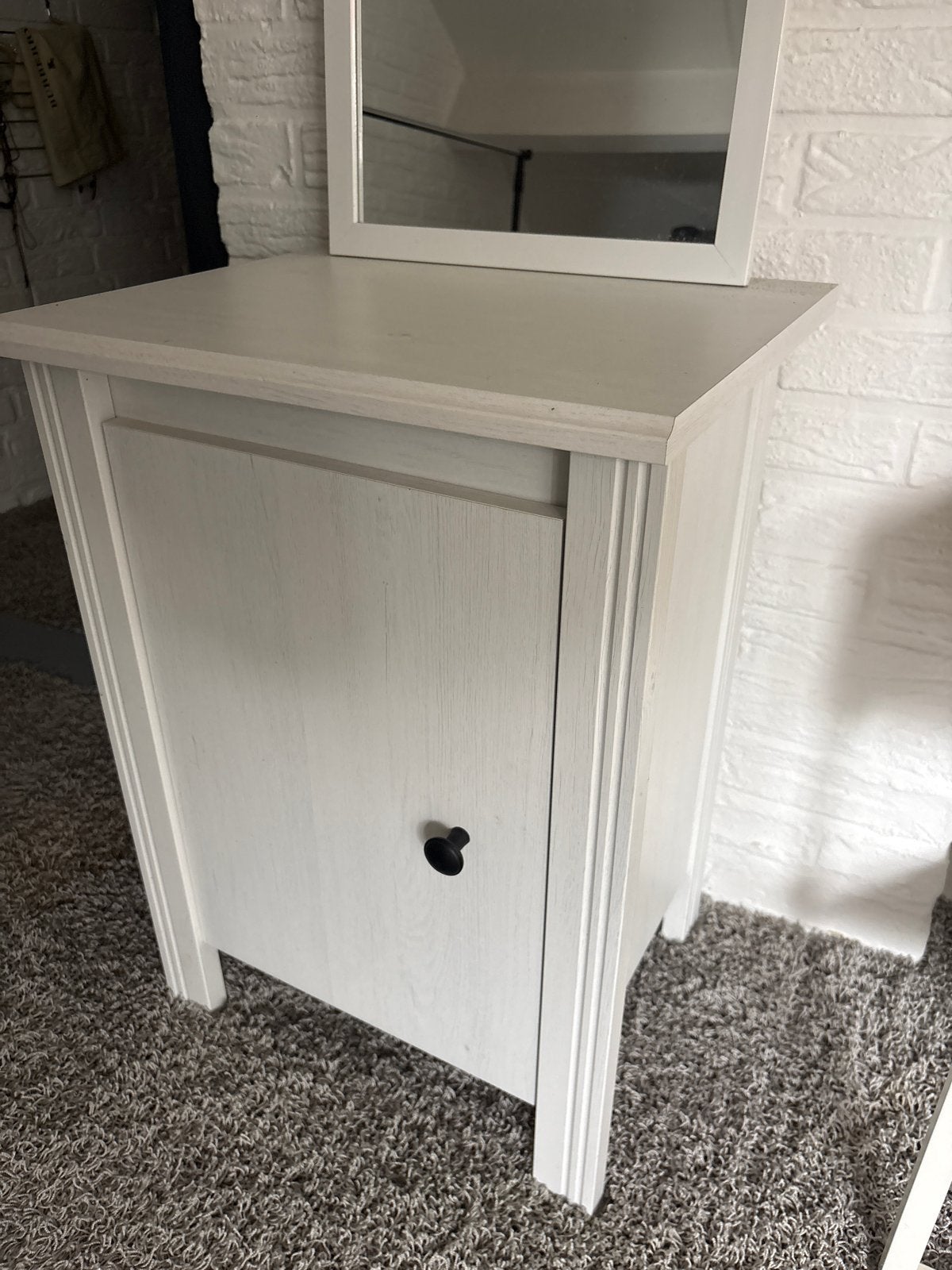 Landelijk Wit Kastje  met opbergruimte, Ophalen, Gebruikt, Minder dan 45 cm, 55 tot 70 cm