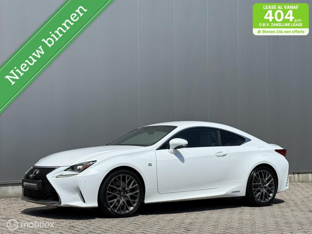 Lexus RC 300h F SPORT Line Full led, Stuur vv Dealer ond !, Achterwielaandrijving, Gebruikt, 4 stoelen, Wit