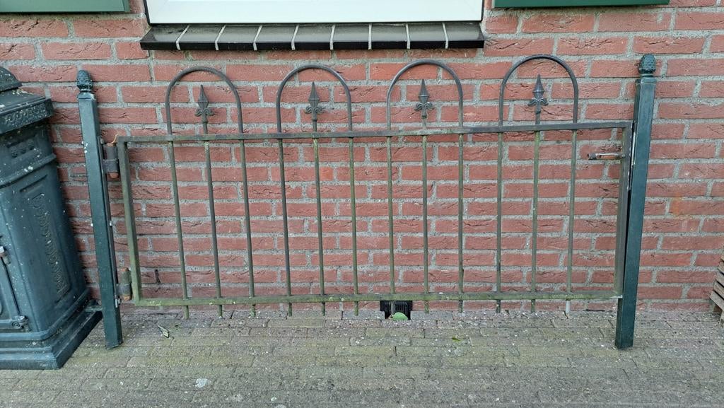 Tuinhek poort, Ophalen, Gebruikt, IJzer, Tuinhek