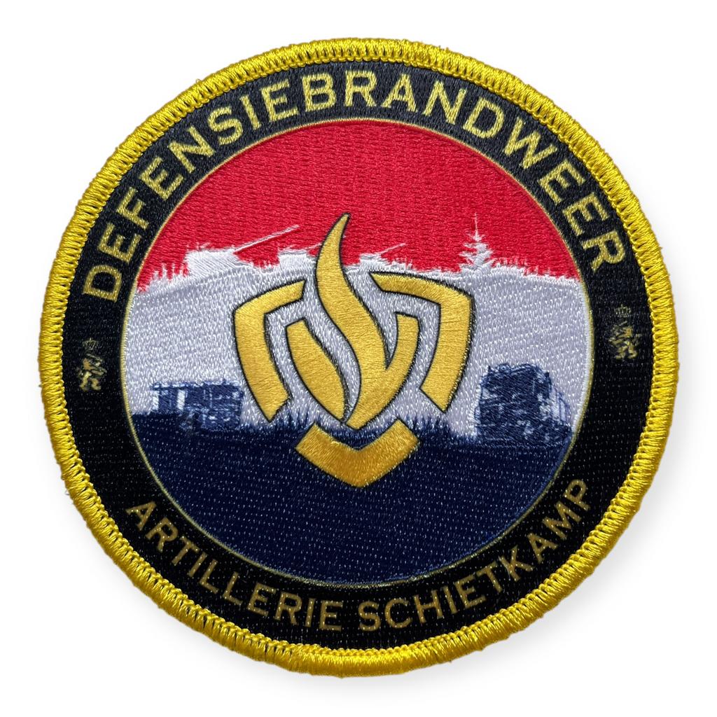 Patch DEFENSIEBRANDWEER ARTILLERIE SCHIETKAMP, Verzamelen, Militaria | Algemeen, Ophalen of Verzenden, Overige soorten, Nederland