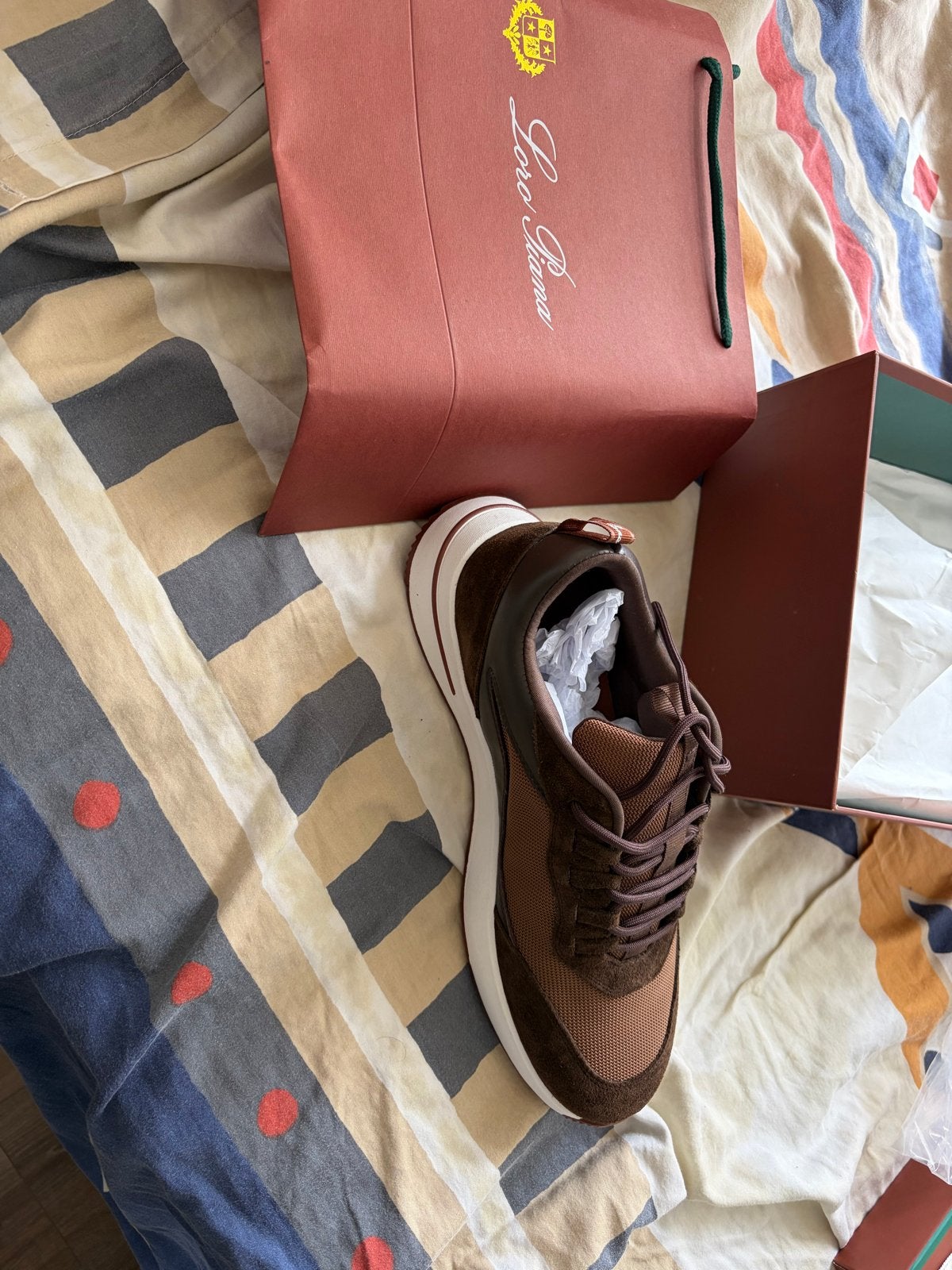 Loro Piana schoenen Sneakers - Nieuw in doos, Bruin, Nieuw, Ophalen of Verzenden, Sneakers of Gympen