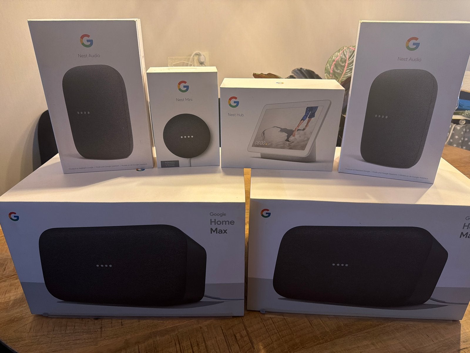 Google Smart Speaker Set: Nest Audio, Mini, Hub & Home Max, 150 watt of meer, Google, Speakerset, WiFi