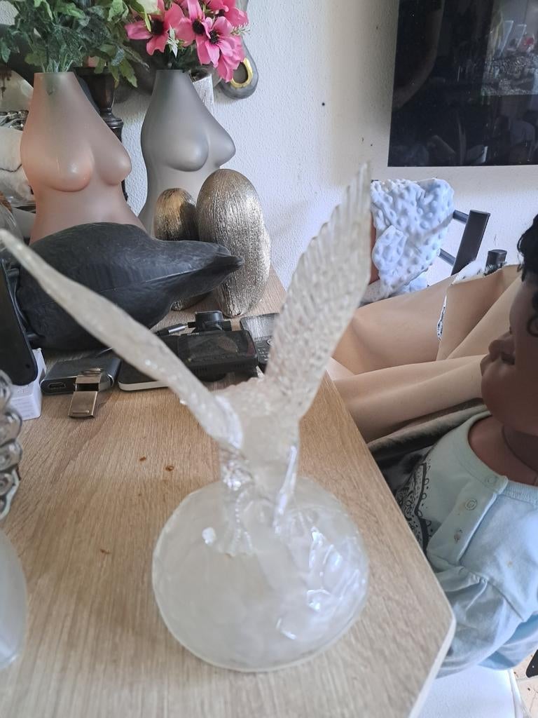Glazen Adelaar Beeldje - Decoratief, Verzamelen, Beelden en Beeldjes, Ophalen of Verzenden, Gebruikt, Dier