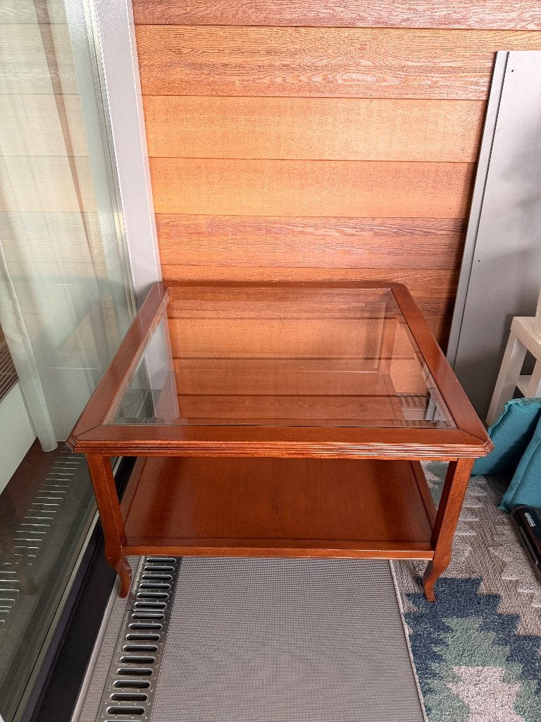 salontafel met glasplaat, Ophalen, Gebruikt, 50 tot 100 cm, 50 tot 75 cm