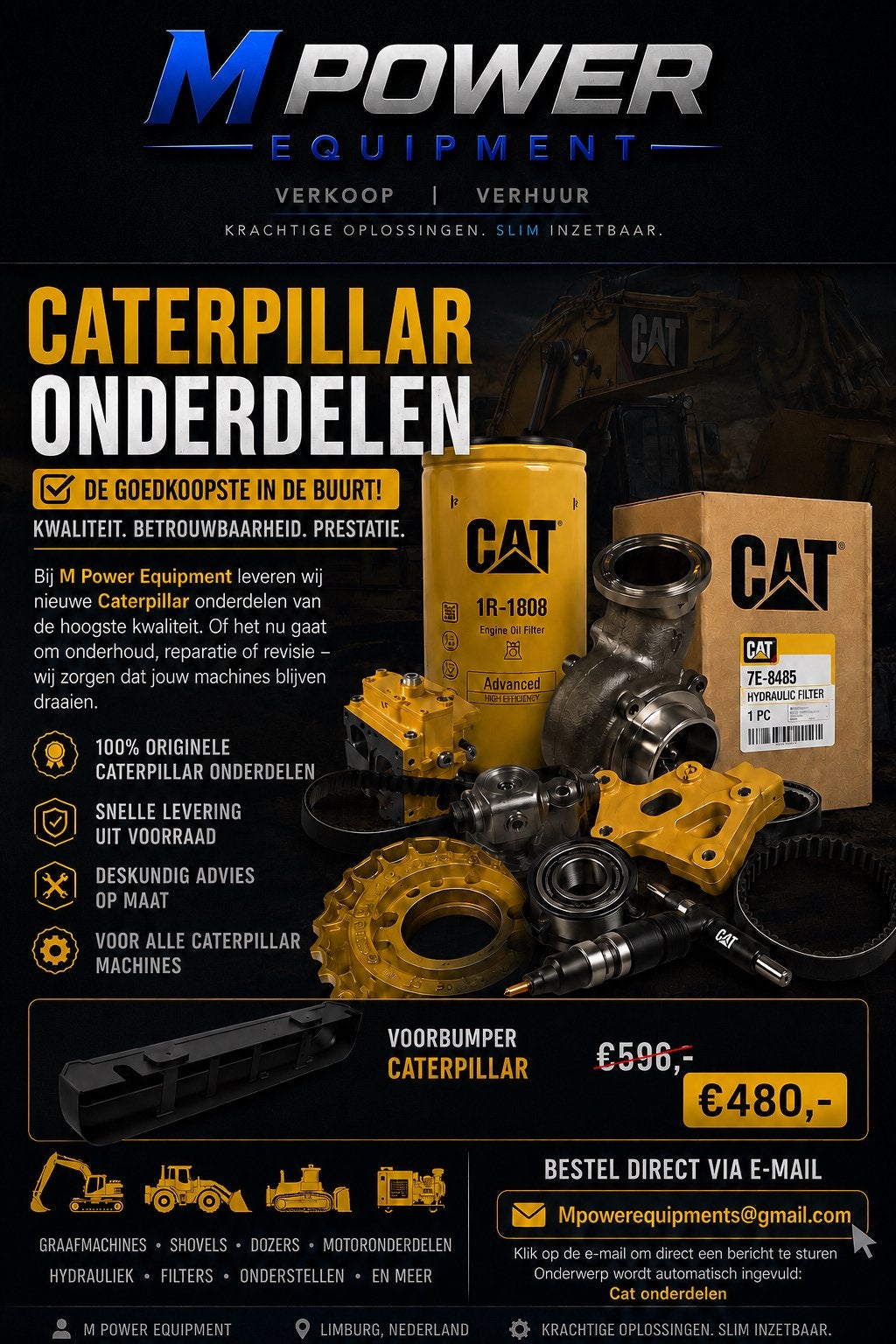 Caterpiller 308 309 310 315 320 323 325 330 340 352 374, Ophalen of Verzenden, Nieuw