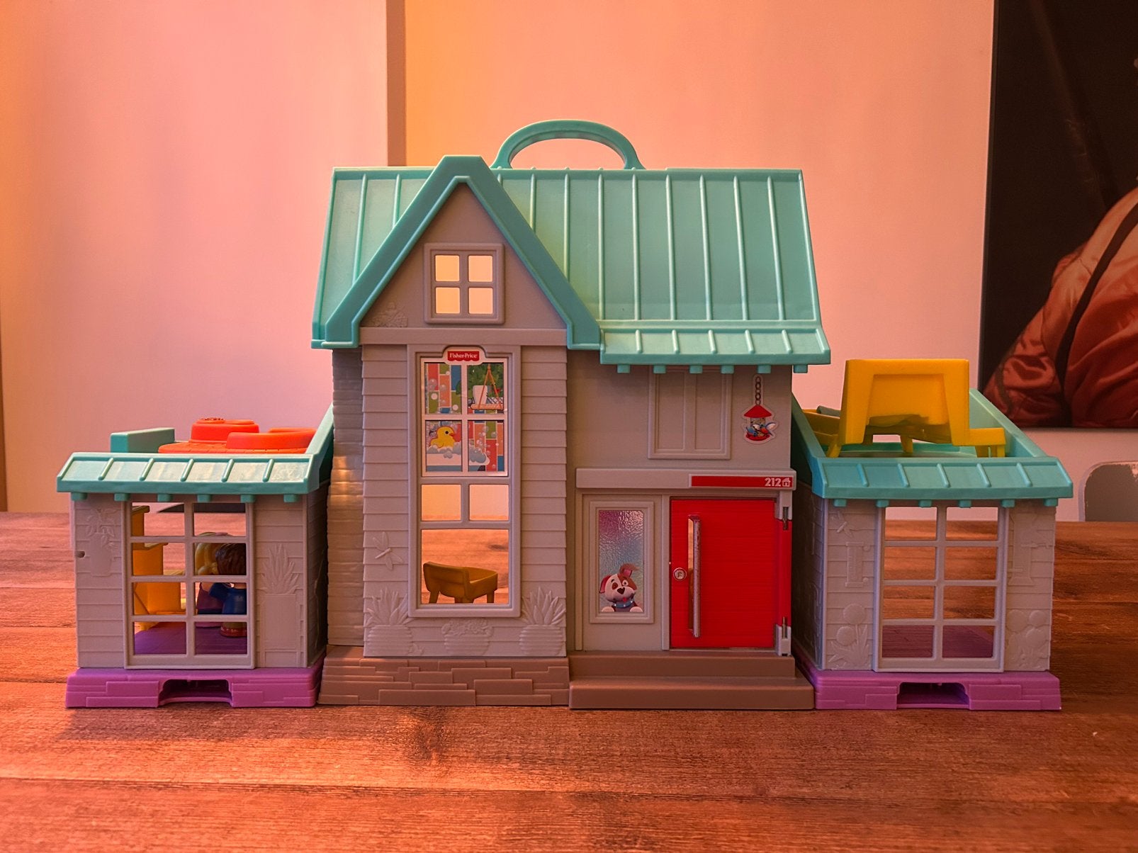 Fisher Price Little People Huis, Ophalen, Zo goed als nieuw, Poppenhuis