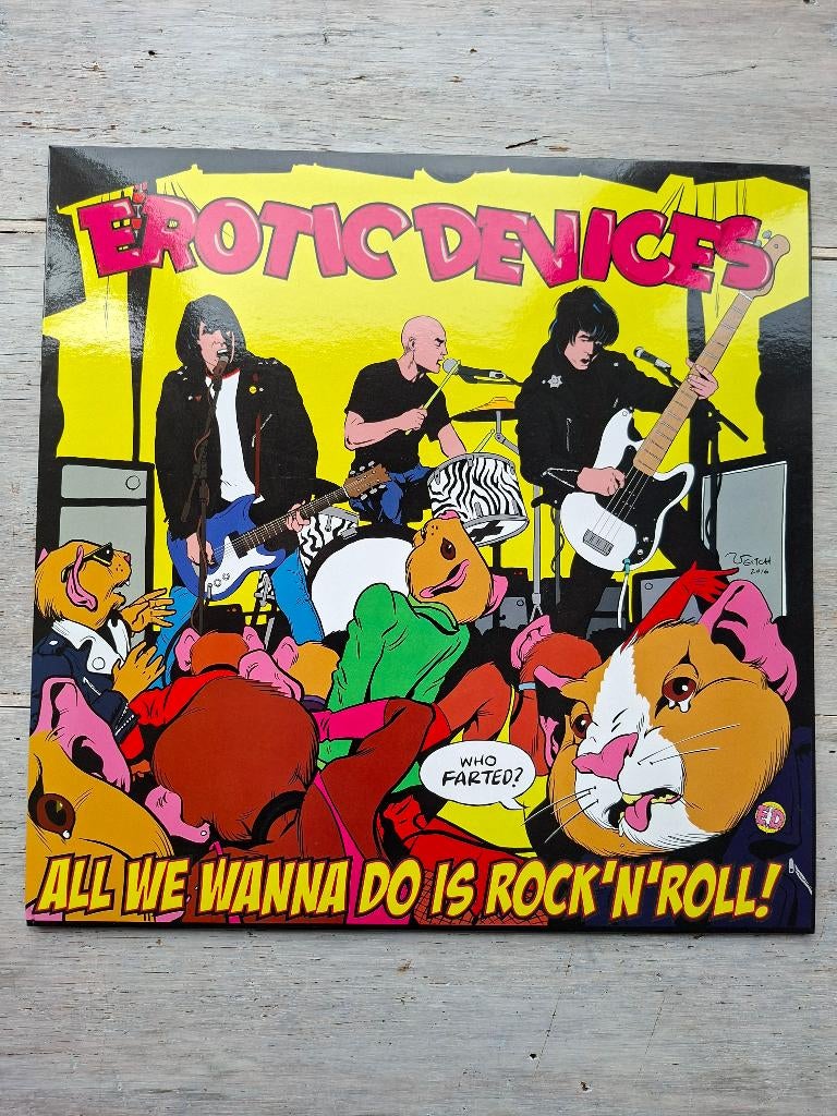 Erotic Devices LP All we wanna do is rock n roll, Ophalen of Verzenden, Zo goed als nieuw, 12 inch, Poprock