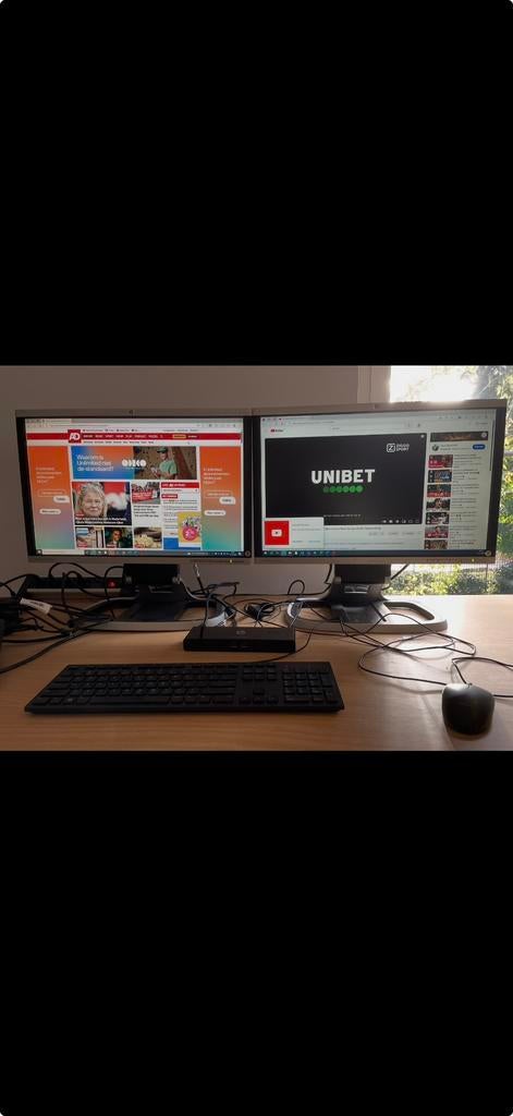 HP thuiswerk set met hp 3005pr docking displaylink, Ophalen, Gebruikt, Hp, IPS