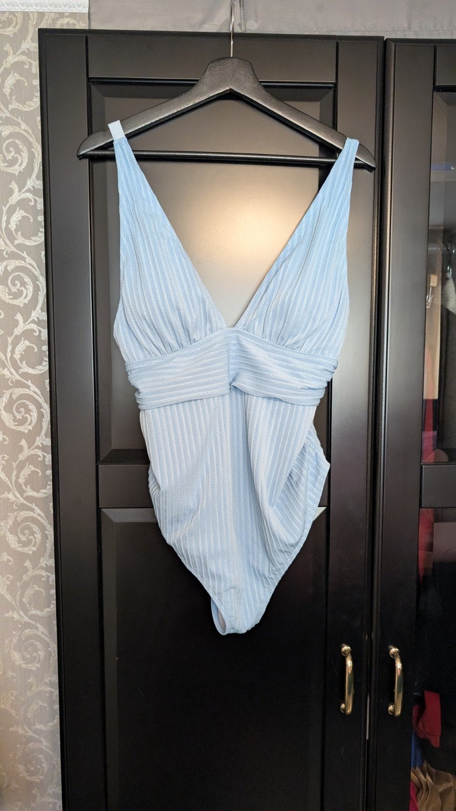 Lichtblauw positie badpak maat M, Kleding | Dames, Ophalen of Verzenden, Zo goed als nieuw, Blauw, Badpak