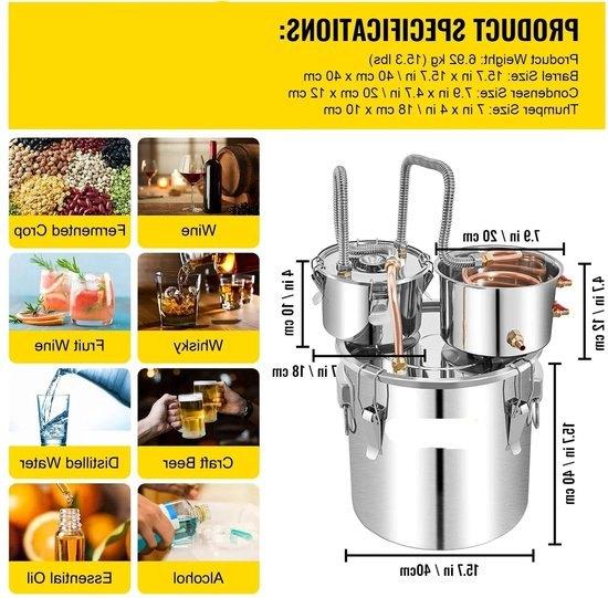 Alcohol Distilleerketel - 50L - Destilleerapparaat, Corvance B.V., Verzenden, Nieuw, Corvancebol@gmail.com