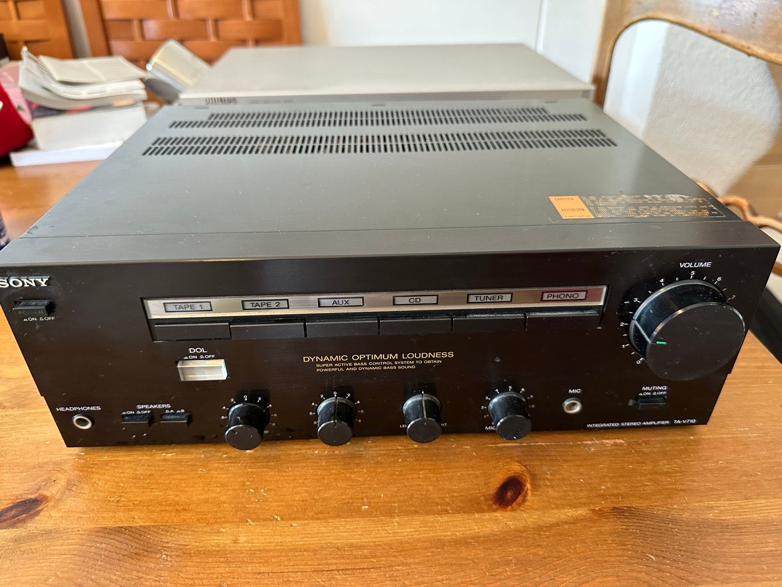 Sony TA-V710 Geïntegreerde Stereo Versterker, Gebruikt, Ophalen of Verzenden, 60 tot 120 watt, Sony