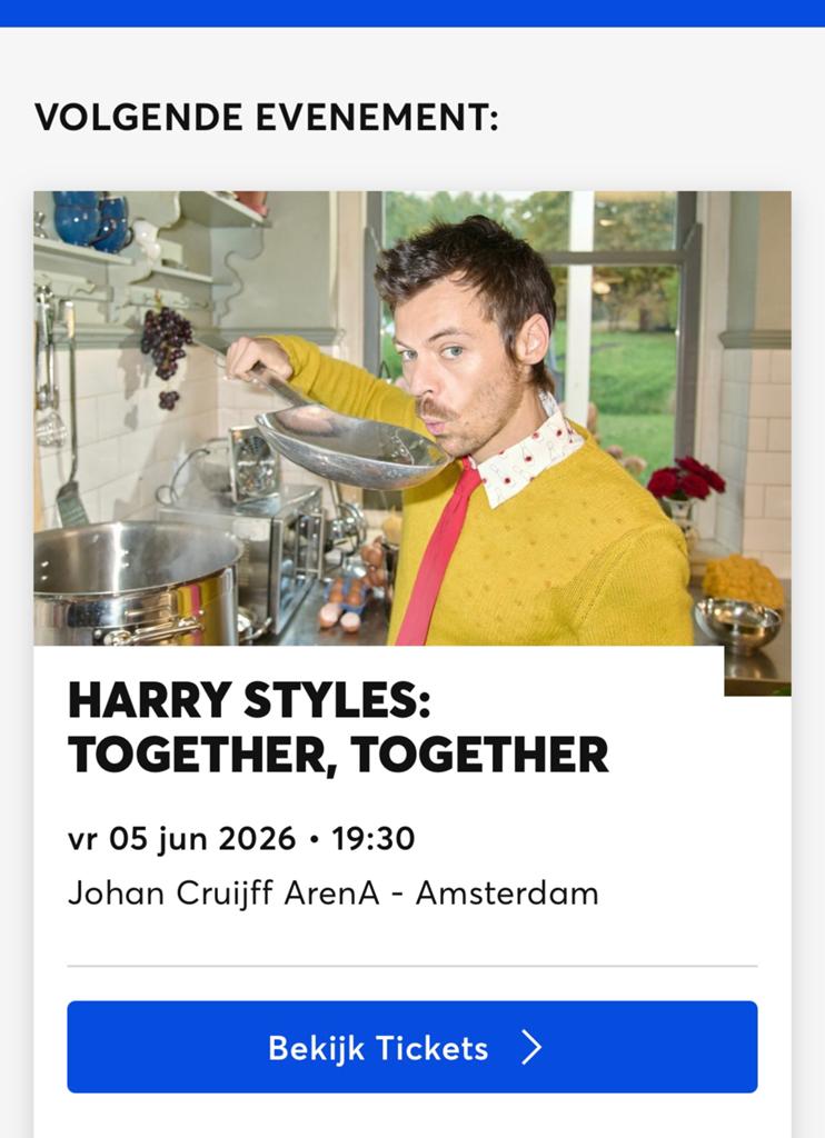 2 Kaarten Harry Styles voor 5 juni 2026, Twee personen, Juni